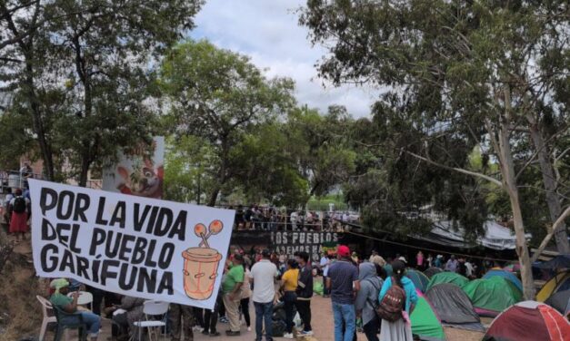 Campamento “Viva Berta” denuncia racismo y genocidio contra el pueblo garífuna